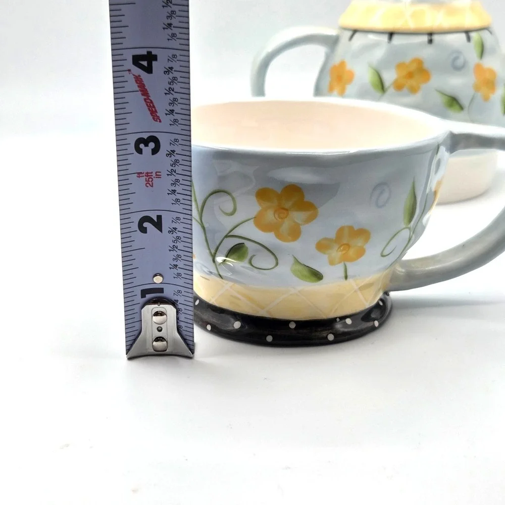 Bella Casa by GANZ Tea For One Nesting Teapot & Teacup Set‎ Cottage Shabby Chic